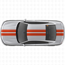 Dubbele Racing Bovenlichaam Strepen Vinyl Decal Kit voor Dodge Charger_4