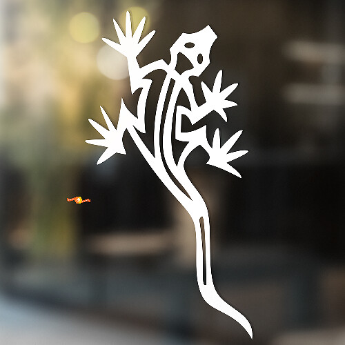Gecko hagedis vinyl kunst muur raam badkamer sticker sticker #12
