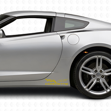 Corvette Vlag Logo Rocker Panel Vinyl Decal Kit voor Chevy Corvette Z06 C6-7 2005-18_5