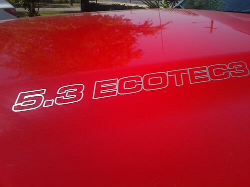 5.3L ECOTEC3 motorkapstickers - Chevrolet
