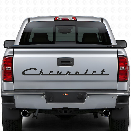 Chevrolet-lettering in Retrostijl Vinylsticker voor Achterklep van Chevy Trucks