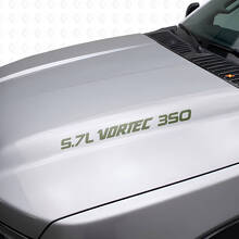 5.7L Vortec 350 Motorkap Vinyl Decal Set voor Chevy 1988-99 C/K Trucks_3