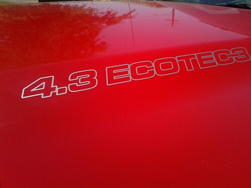 4.3L ECOTEC3 motorkapstickers - Chevrolet
