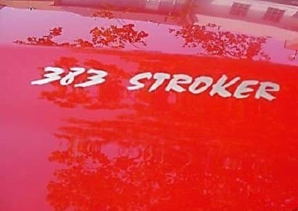 383 STROKER Motorkapstickers Stickers Kleur naar keuze
