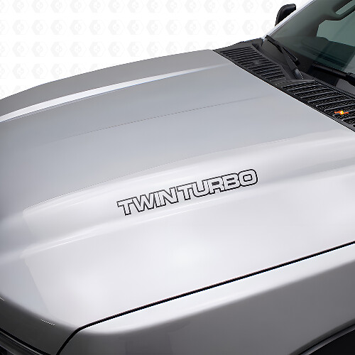 Twin Turbo Vinyl motorkapstickers voor Chevy Truck
