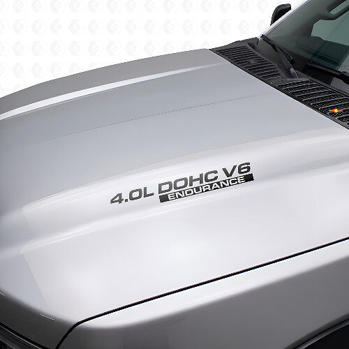 4.0L DOHC V6 Endurance Motorkap Vinyl Decalset voor Nissan Xterra Titan