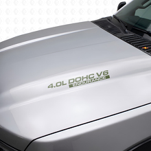 4.0L DOHC V6 Endurance Motorkap Vinyl Decalset voor Nissan Xterra Titan_3