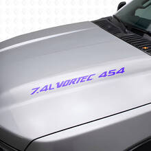 7.4L Vortec 454 motorkap vinyl stickers set voor Chevy trucks_2