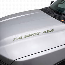 7.4L Vortec 454 motorkap vinyl stickers set voor Chevy trucks_3