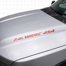 7.4L Vortec 454 motorkap vinyl stickers set voor Chevy trucks_4