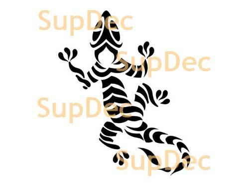 Gecko hagedis vinyl kunst muur raam badkamer sticker sticker #15
