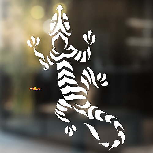 Gecko hagedis vinyl kunst muur raam badkamer sticker sticker #15
