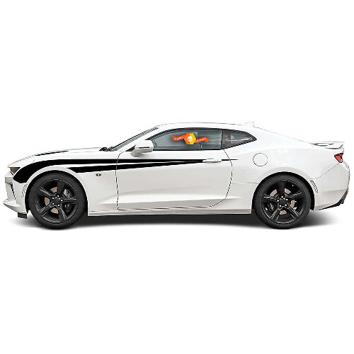 Dubbele racebanden zijkant spatbord vinyl decal sticker voor Chevrolet Camaro 2016-2018