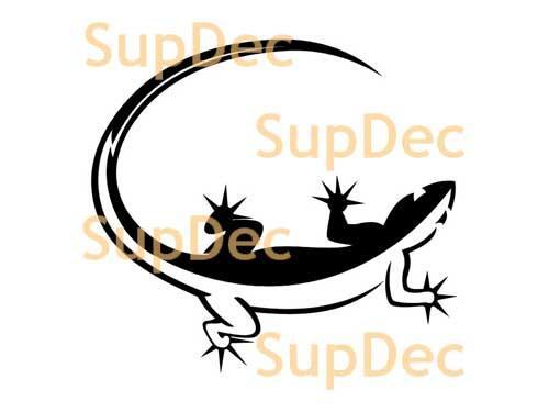 Gecko hagedis vinyl kunst muur raam badkamer sticker sticker #16
