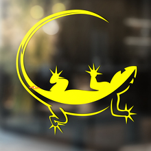 Gecko Hagedis Kunst Wal Kap Zij Universeel Zijraam Vinyl Sticker Decal_3