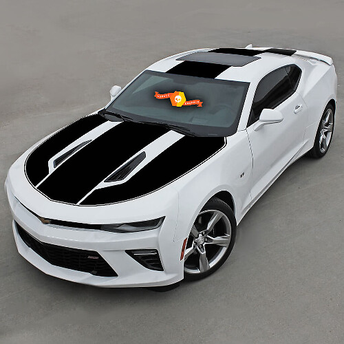 Racing Volledige Bovenste Zijstrepen Vinyl Sticker voor Chevrolet Camaro 2016-2018