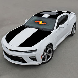 CHEVROLET CAMARO 2016 - 2018 OVER DE TOP VINYL STREPEN KAP, DAK & ACHTERKANT