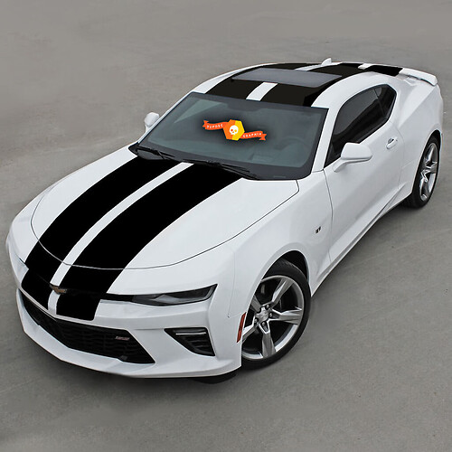 Chevrolet Camaro 2016-2018 Over The Top Racing dubbele vinylstrepen
