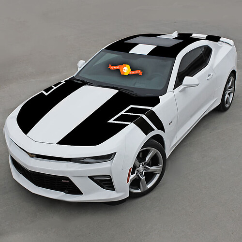 Chevrolet Camaro 2016-2018 Ns1 stijl top vinyl strepen complete set
