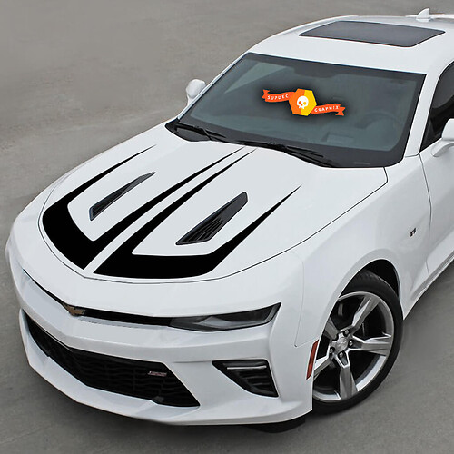 Chevrolet Camaro 2016-2018 Hood Accent Scallop Vinyl Strepen
