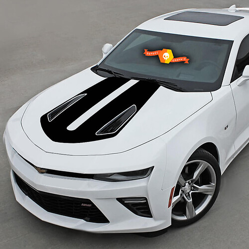 U-Stijl Strepen Motorkap Vinyl Decal Sticker voor Chevrolet Camaro 2016-2018