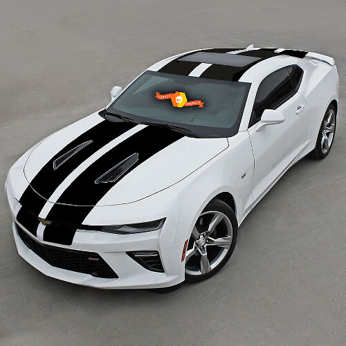 Chevrolet Camaro 2016- 2018 -ss- Top Racing dubbele vinyl strepen