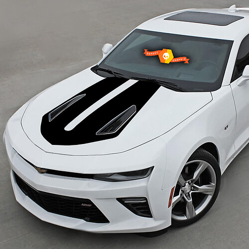 Chevrolet Camaro 2016-2018 -ss- Hood Accent Sticker Sticker Vinyl Streep
