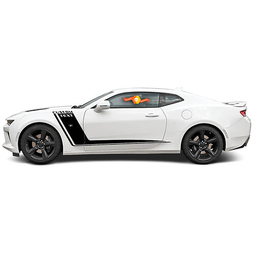 Strepen met aangepaste tekst zijvinylsticker voor Chevrolet Camaro 2010-2018
