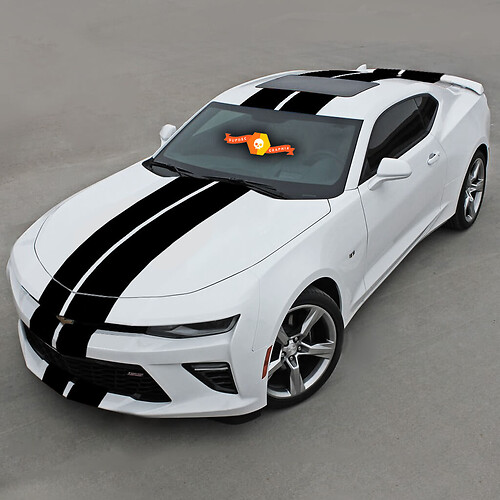 Chevrolet Camaro 2010-2020 Over-the-Top rechte dubbele strepen
