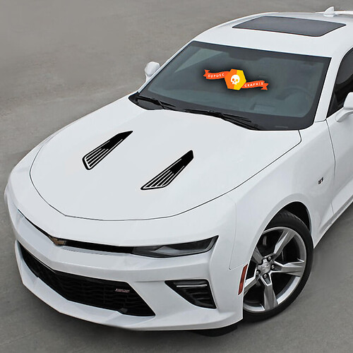 Chevrolet Camaro 2010-2020 motorkaplamellen imitatie accentstickers stickers
