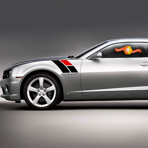 Chevrolet Camaro 2010-2020 Spatbord Hash Side Stripes 45e jubileumstijl
