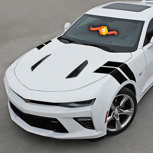 Twin Racing Strepen Motorkap Spatbord Vinyl Decal Sticker voor Chevrolet Camaro 2010-2018