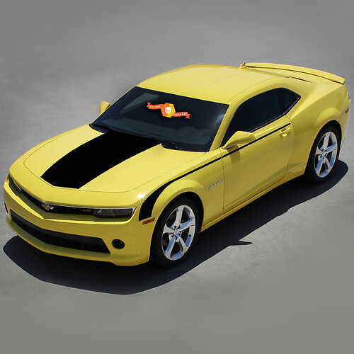 Chevrolet Camaro 2010-2015 Top & Side Hockey Throwback-strepen
