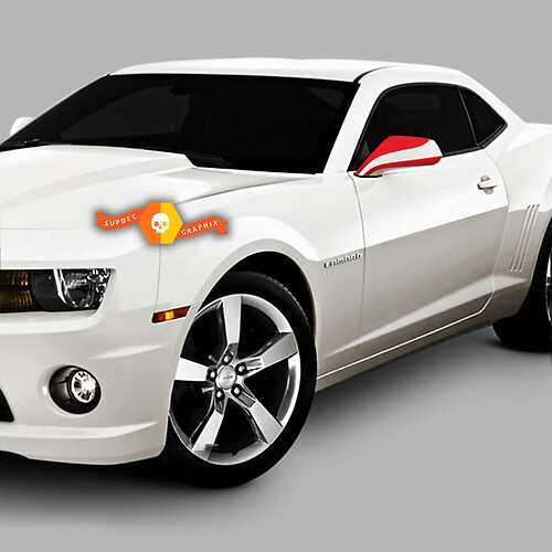 Chevrolet Camaro 2010-2015 zijspiegelmarkeringsstrepen
