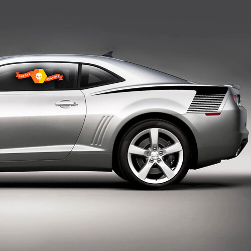 Chevrolet Camaro 2010-2015 Stroboscoopstrepen aan de achterkant van de zijkant
