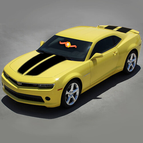 Chevrolet Camaro 2010-2015 Rally Racing strepen set met dak
