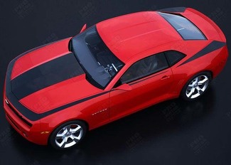 Speed Style Center And Side Stripe Kit — Vinylsticker (motorkap, zijkant) voor Chevrolet Camaro 2010-2015