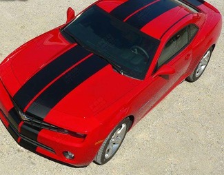 Pace Style Full Length Twin Stripe Kit — Vinylsticker (motorkap, dak, kofferdeksel, achterbumper, voorbumper) voor Chevrolet Camaro 2010-2015