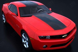 Over The Top Solid Center Stripe Kit — Vinylsticker (motorkap, dak, kofferdeksel) voor Chevrolet Camaro 2010-2015