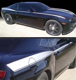 Legacy Style Upper Sport Stripe Pair — Vinylsticker (zijkant) voor Chevrolet Camaro 2010-2015