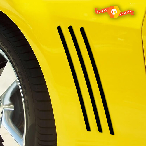 CHEVROLET CAMARO 2010- 2015 GILL VENT INSERT OVERLAY ZIJKANT Vinyl STREPEN
