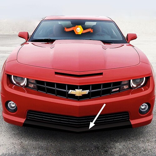 Chevrolet Camaro 2010-2013 Ss voorpaneel verduisterende vinylstreep
