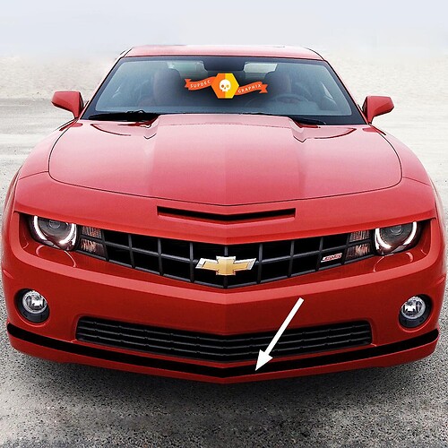 Chevrolet Camaro 2010-2013 Ss voorspoiler splitter streep vinyl sticker sticker
