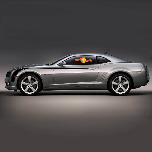 Geheel Gebogen Zijstrook Vinyl Decal Kit voor Chevrolet Camaro 2010-2013