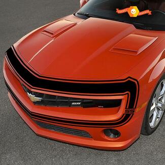 Chevrolet Camaro 2010-2013 Front Fascia Retro Style Vinyl Stripes