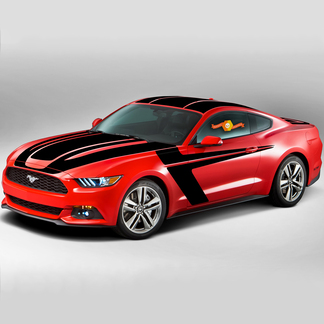 Ford Mustang 2015-2017 Over de boven- en zijkant sportstrepen
