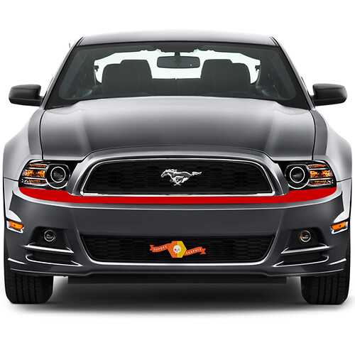 Accentstreep voorbumper vinylsticker voor Musclecar Musclecarmodel 2013-2014