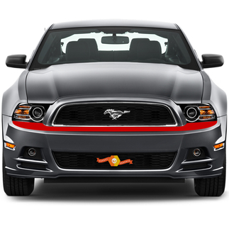 Ford Mustang 2013-2020 Voorbumper Top Overlay Highlight Stripes
