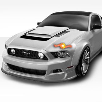 Ford Mustang 2013-2020 Accent Sticker Streep Rond Motorkap Scoop Rsh8