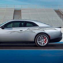 Abstracte Tribal Strepen Zijvinyl Sticker voor Dodge Charger Electric_2